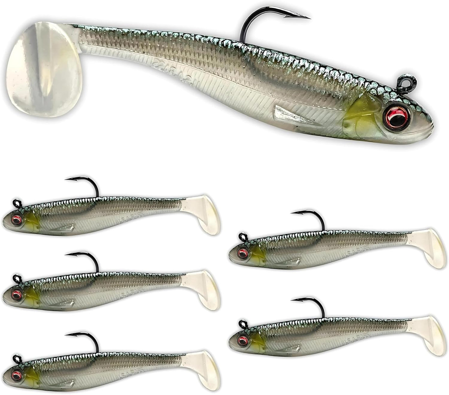 Patriot Shad Paddle Tail Swimbaits - Sexy Shad