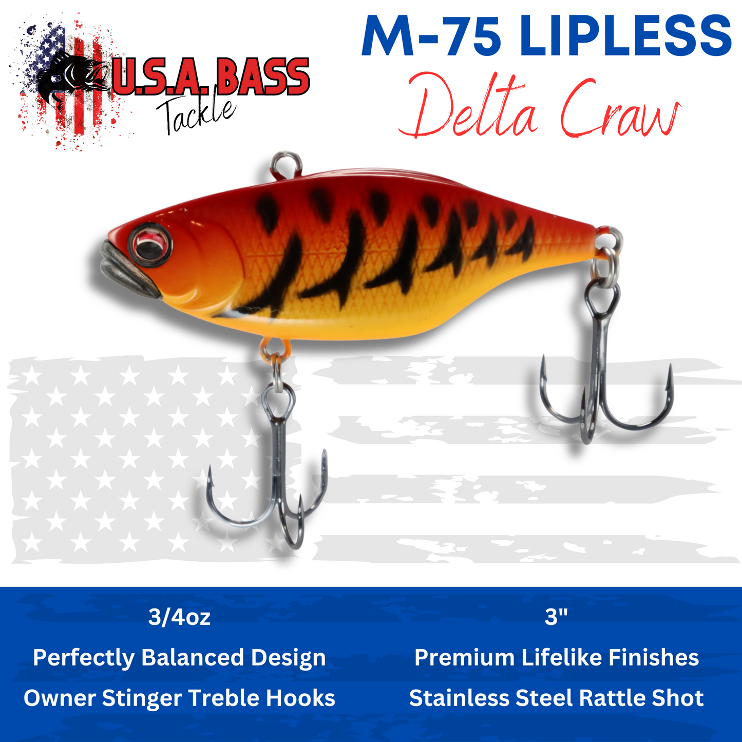 M-Series Lipless Crankbait - Delta Craw