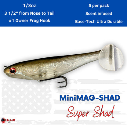 MAG-SHAD Paddle Tail Magnum Swimbaits - Super Shad