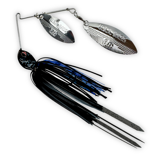 Apache Attack Spinnerbait - Black & Blue