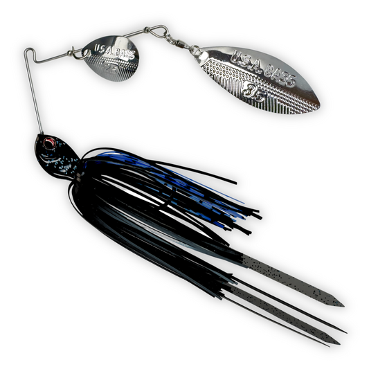 Apache Attack Spinnerbait - Black & Blue