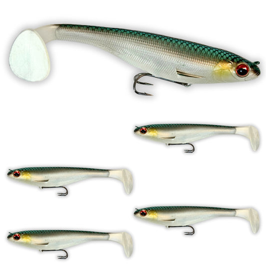 MAG-SHAD Paddle Tail Magnum Swimbaits - Sexy Shad