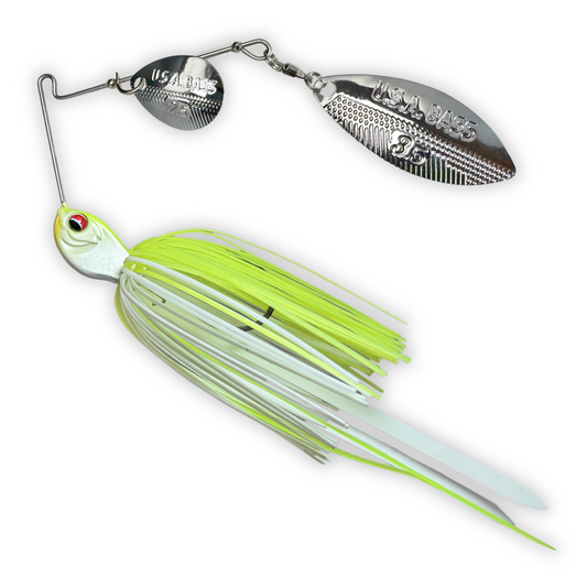 Apache Attack Spinnerbait - White Chartreuse