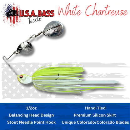Apache Attack Spinnerbait - White Chartreuse