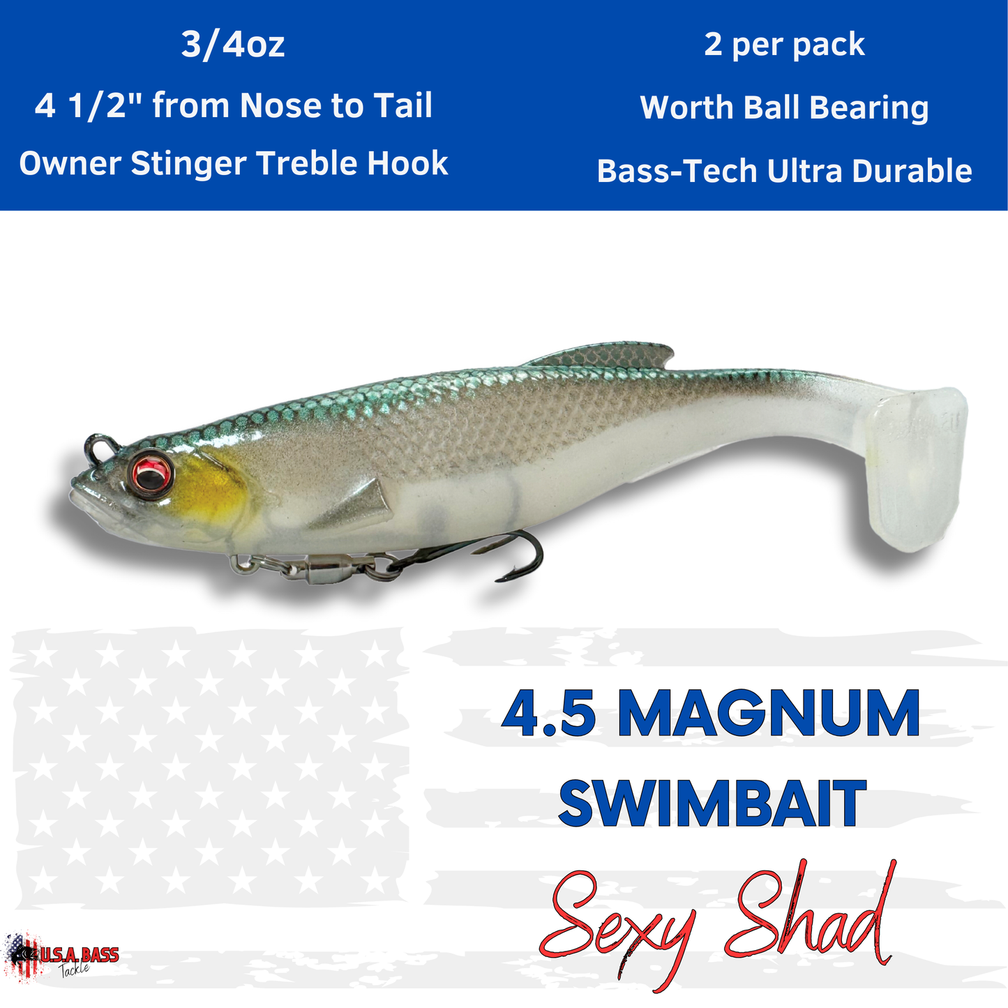*4.5 Magnum Swimbait - Sexy Shad