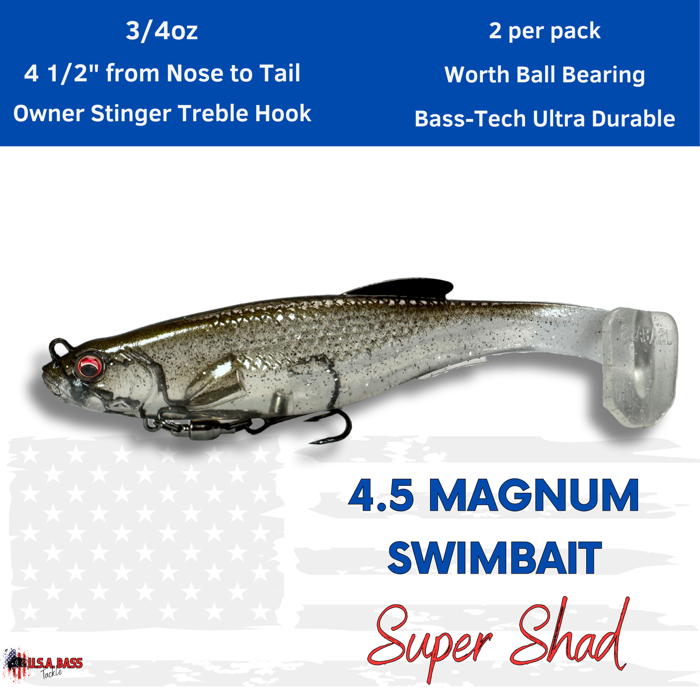 *4.5 Magnum Swimbait - Super Shad