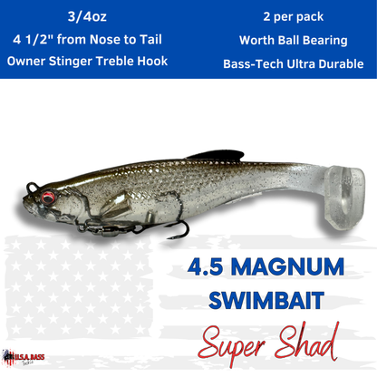 *4.5 Magnum Swimbait - Super Shad