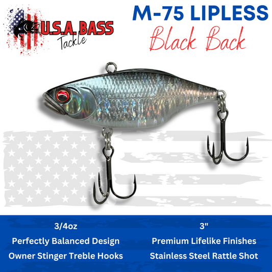 M-Series Lipless Crankbait - Black Back