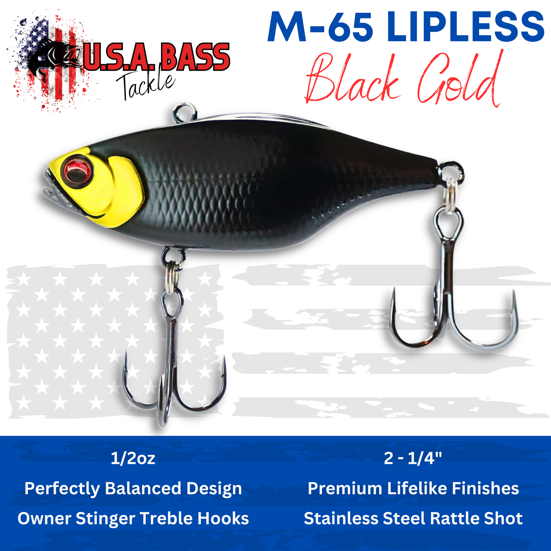 black americana fishing lure M-Series Lipless Crankbait