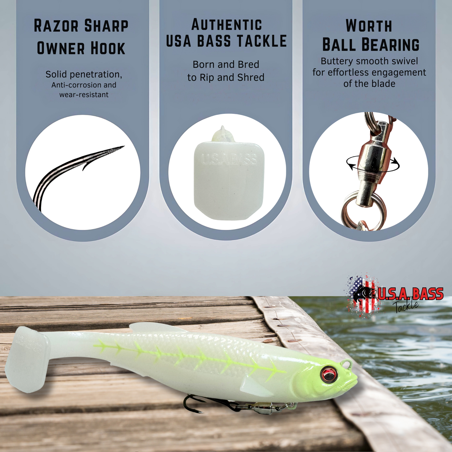 *4.5 Magnum Swimbait - Bone Glow