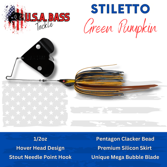 Stiletto Buzzbait - Green Pumpkin