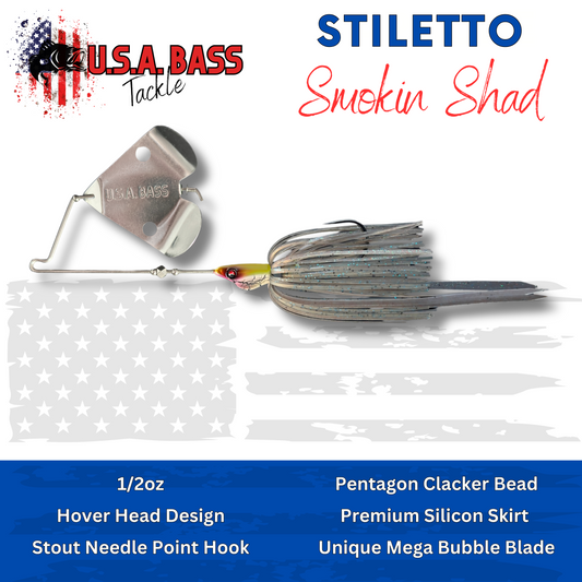 Stiletto Buzzbait - Smokin Shad