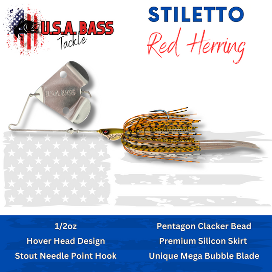 Stiletto Buzzbait - Red Herring