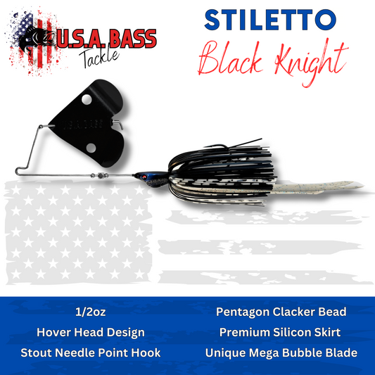 Stiletto Buzzbait - Black Knight